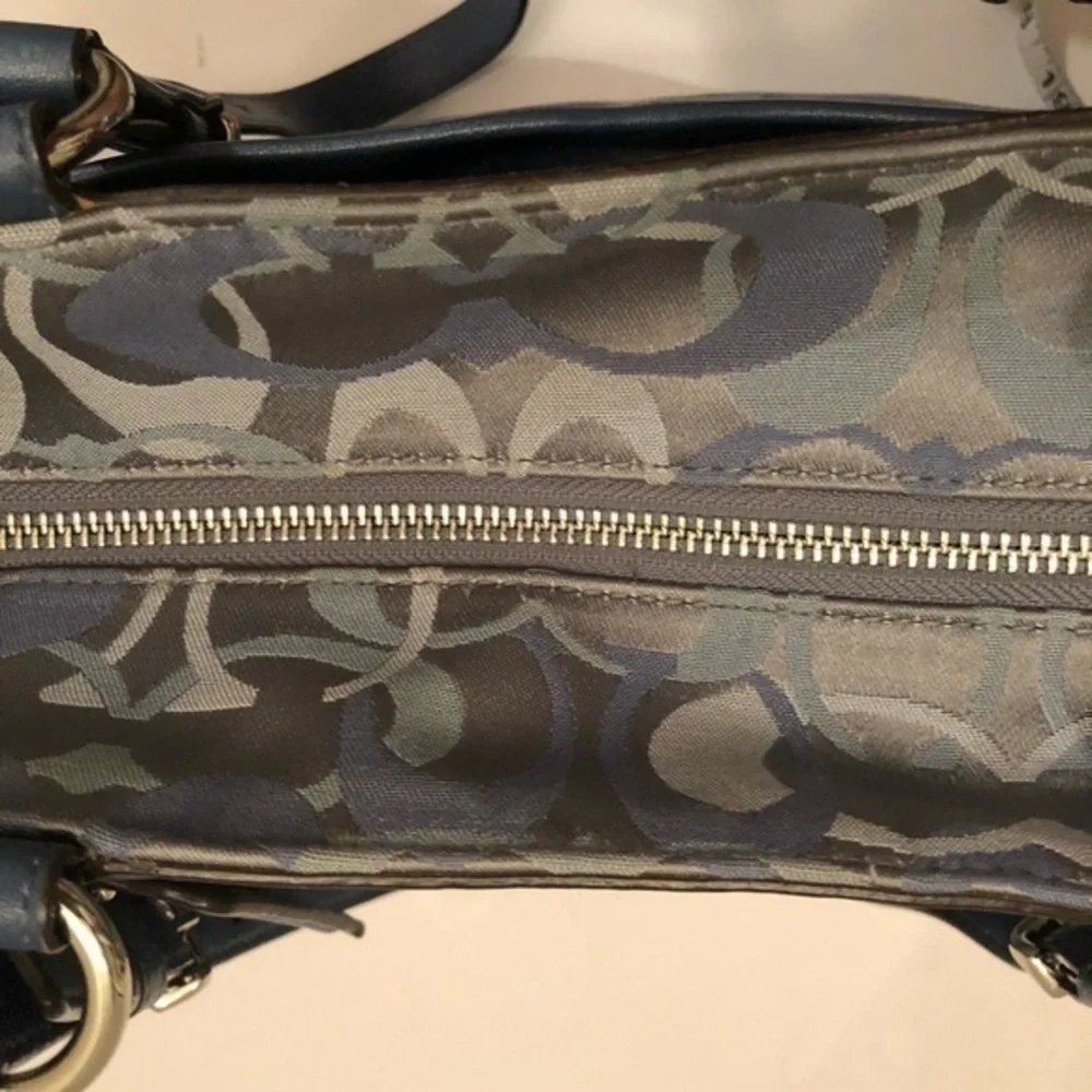 Coach vintage Y2K blue optic c tote bag f17881